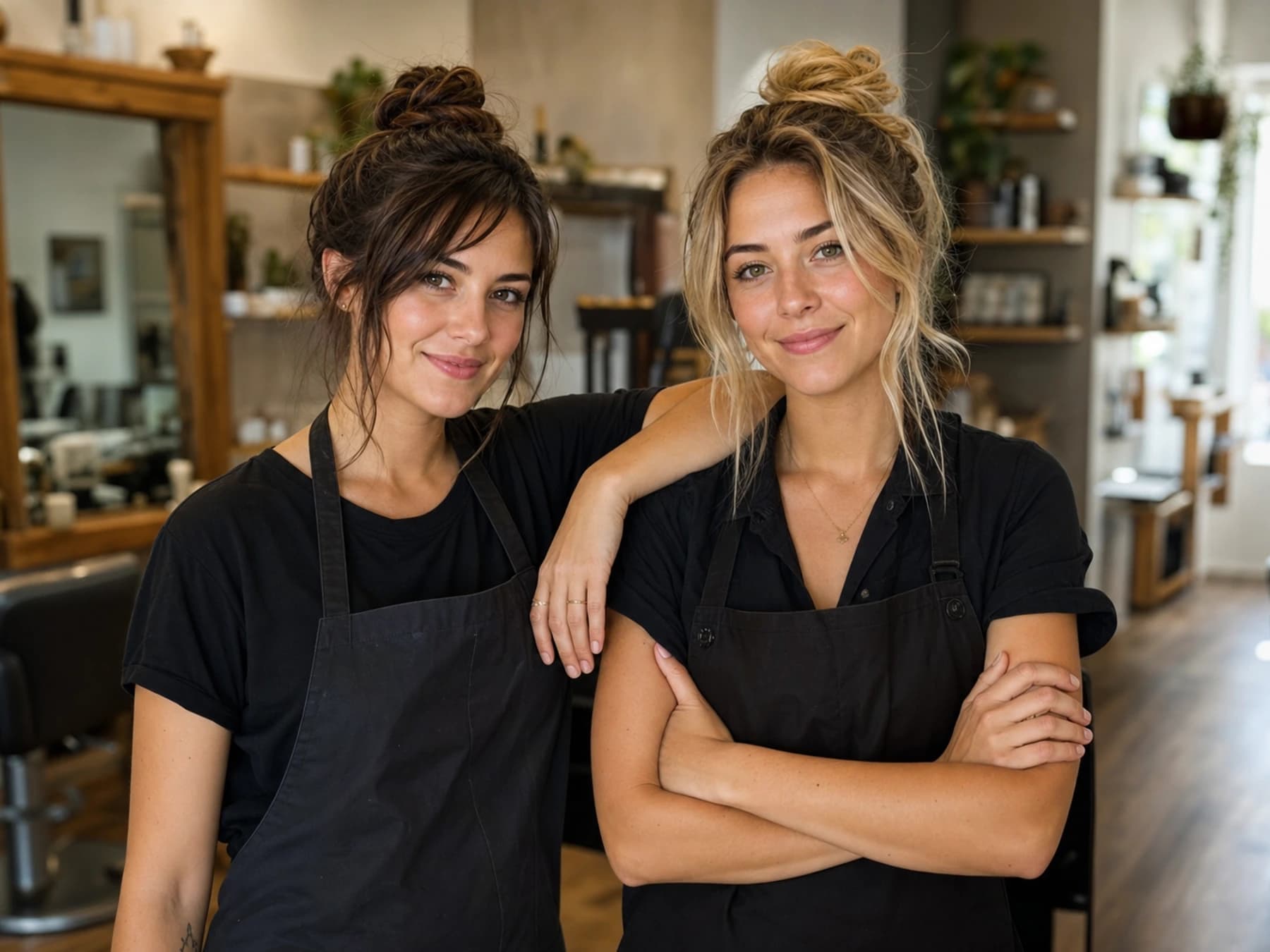 Elena und Sophie im Salon